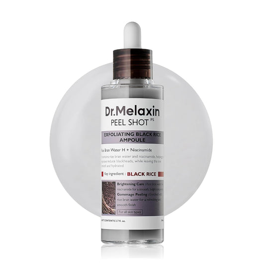 Dr.Melaxin Peel Shot Rice Peeling Ampoule - Korean Exfoliator for Dead Skin & Blackheads