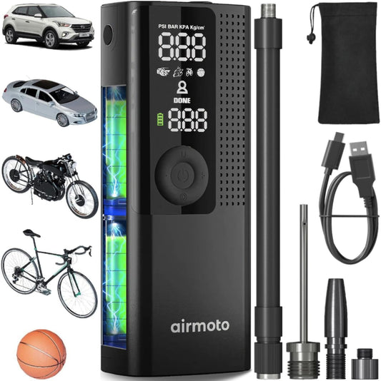 Airmoto Portable Tire Inflator - Air Pump for Car Tires